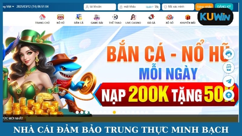 Nhà cái đảm bảo trung thực minh bạch